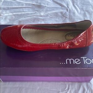Me Too Red Patent Ballet Flats Sleek Design